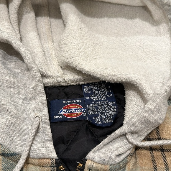 🪓 Vintage Thrashed Dickies Flannel Shirt Jacket - Picture 4 of 6